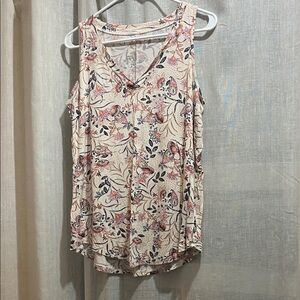 Floral V-Neck Tank Top